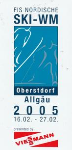 Sticker toerisme Duitsland Oberstdorf Allgäu WK Nordisch, Verzenden, Zo goed als nieuw, Overige typen