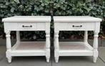 2 X Nachtkastje Bedtafeltje Bijzet-tafeltje Webbing Set Wit, Huis en Inrichting, Ophalen, Zo goed als nieuw, 45 tot 65 cm, Minder dan 55 cm