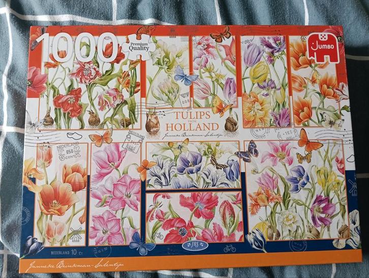 Jumbo Tulpen Puzzel 1000 Stukjes, Hobby en Vrije tijd, Denksport en Puzzels, Zo goed als nieuw, Legpuzzel, 500 t/m 1500 stukjes