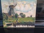 Schilderij Marjan Bakker molen achtermiddenweg Aarlanderveen, Antiek en Kunst, Ophalen