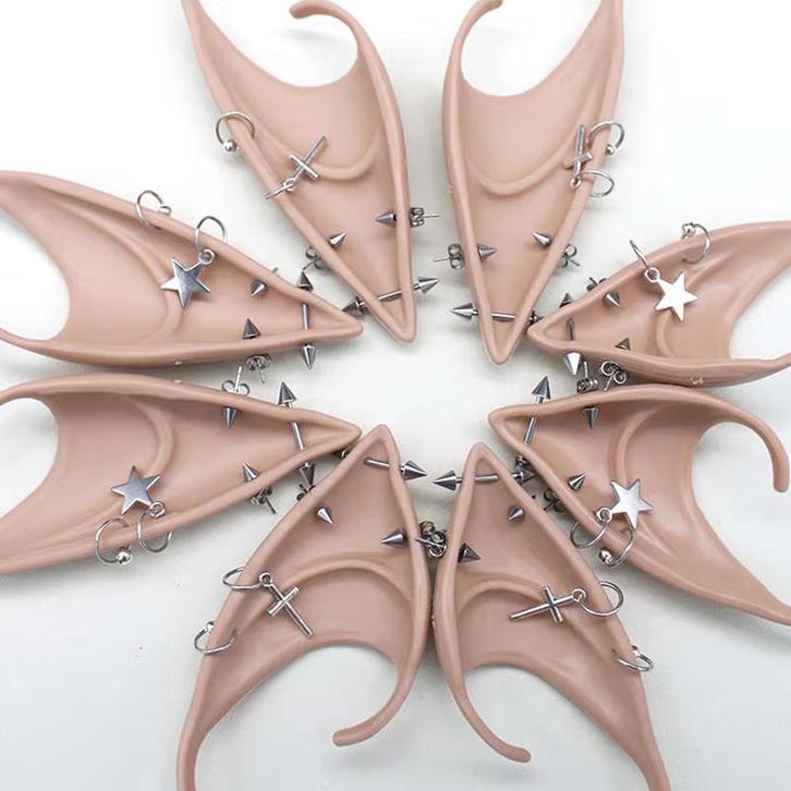 Elven oren met piercings / elf oor elvenoren, Hobby en Vrije tijd, Kostuums, Theaterbenodigdheden en LARP, Nieuw, Overige typen