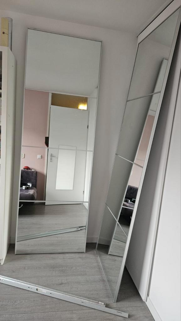 2 IKEA Pax Spiegeldeuren, Huis en Inrichting, Woonaccessoires | Spiegels, Zo goed als nieuw, 50 tot 75 cm, 200 cm of meer, Rechthoekig