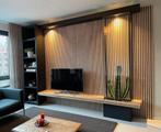 Uniek Eiken TV Meubel Wandpaneel - Joey Booy Design, Ophalen, 200 cm of meer, Eikenhout, Zo goed als nieuw