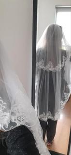 Witte Bruidssluier met Kant, Kleding | Dames, Trouwkleding en Trouwaccessoires, Wit, Nieuw, N.v.t., Ophalen of Verzenden