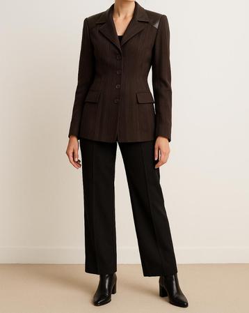 Absolu Paris damesblazer met leren details maat 38 beschikbaar voor biedingen