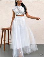 2-delige trouwset XS/34 top en rok, Trouwjurk, Wit, Nieuw, Ophalen of Verzenden