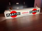 Oud dubbelzijdige Martini lichtbak met glazen platen reclame, Verzamelen, Ophalen, Lichtbak of (neon) lamp