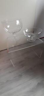 Glazen bloemen/plantenbakken 2x, Ophalen, Gebruikt, Overige kleuren, Glas