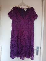 Paarse kanten jurk Bonprix maat 44 (valt klein), Bonprix, Paars, Maat 42/44 (L), Nieuw