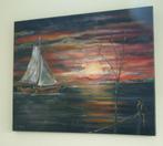 visserij zeil  en strand 100 x 80    Jac Caljouw Arnemuiden, Ophalen