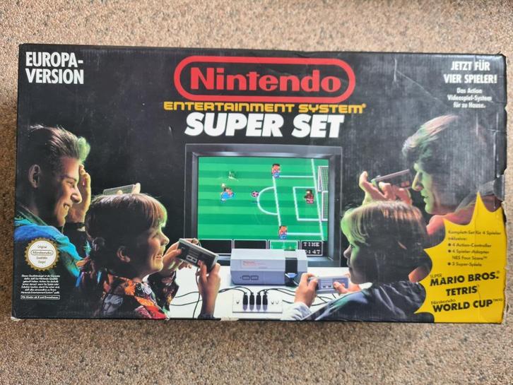 NINTENDO NES SUPER SET, Spelcomputers en Games, Spelcomputers | Nintendo NES, Gebruikt, Met 2 controllers, Ophalen of Verzenden