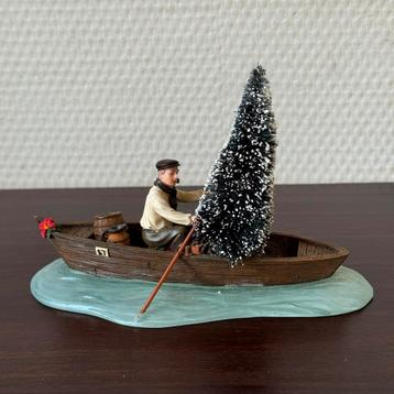 Luville Man in Boat with Trea, 601.304, Sceneries, Kerstdorp beschikbaar voor biedingen