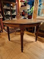 Brocante eiken Louis Seize Louis XVI tafel tafeltje rond, Antiek en Kunst, Ophalen