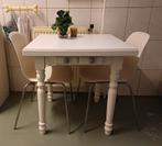 Eettafel  / Hobby Tafel Wit met 2 Stoelen, Huis en Inrichting, Tafels | Eettafels, Gebruikt, 50 tot 100 cm, Vierkant, Overige houtsoorten