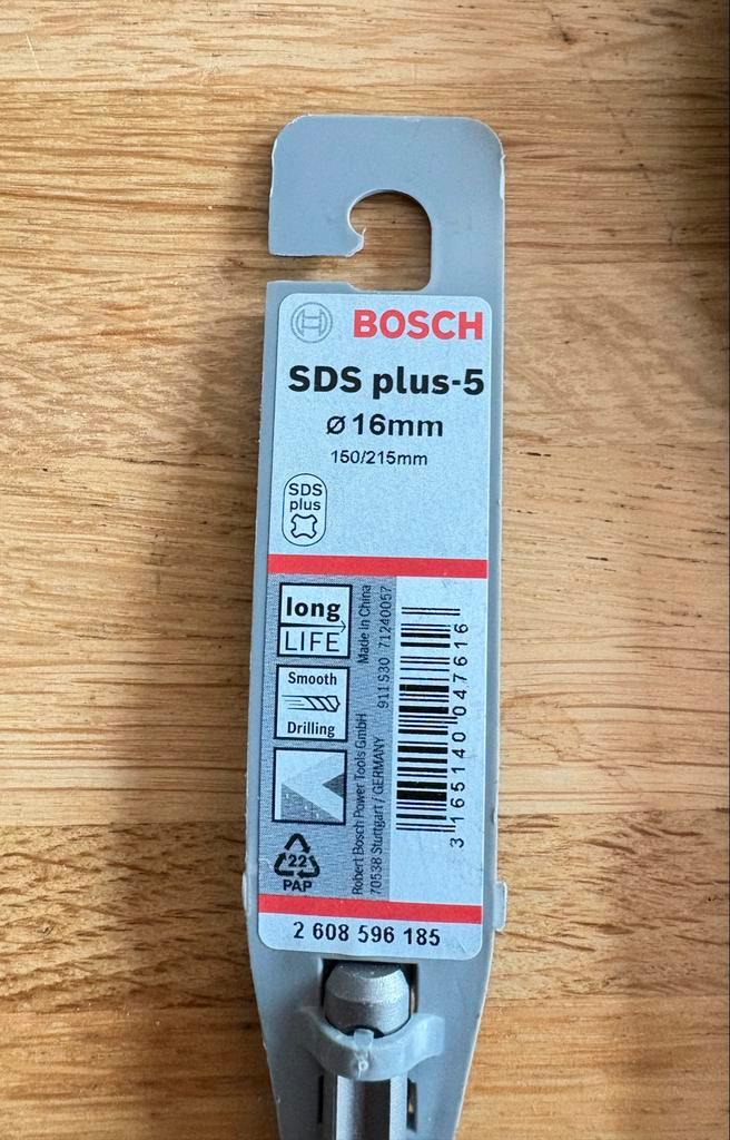 Bosch Hamerboor SDS-plus-5 16mm 150/215mm, Doe-het-zelf en Verbouw, Gereedschap | Boormachines, Nieuw, Boor- en/of Breekhamer