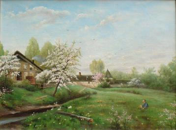 Landschap schilderij – J. Teichmann, Duitsland 1910–1940 beschikbaar voor biedingen