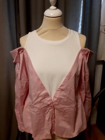roze off shoulder blouse beschikbaar voor biedingen