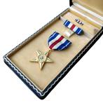 WWII US Silver Star Medal With Box, Ophalen of Verzenden, Landmacht, Amerika, Lintje, Medaille of Wings
