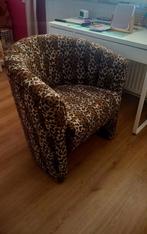 Fauteuil panter print, Huis en Inrichting, Fauteuils, Ophalen, 75 tot 100 cm, Zo goed als nieuw, 75 tot 100 cm
