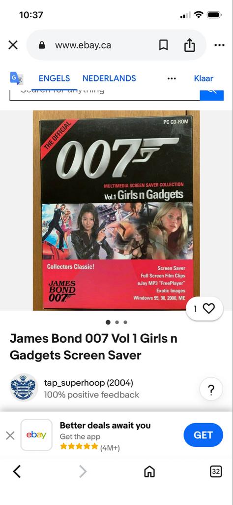 James Bond 007 Vol 1 Girls n Gadgets PC CD-ROM, Cd's en Dvd's, Cd's | Filmmuziek en Soundtracks, Ophalen of Verzenden, Gebruikt