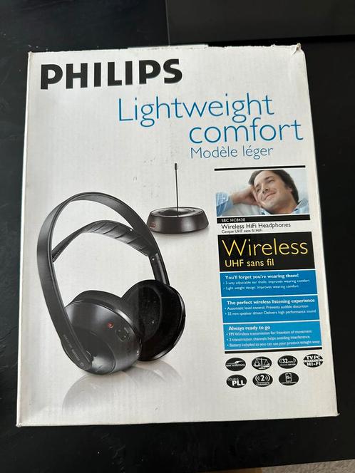 Philips SBCHC8430/05 wireless hi-fi koptelefoon nieuw, Audio, Tv en Foto, Koptelefoons, Zo goed als nieuw, Op oor (supra aural)