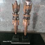 Twee houten beelden uit Bali, Ophalen of Verzenden, Gebruikt
