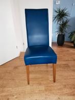 4 mooie blauwe eetkamerstoelen, Huis en Inrichting, Stoelen, Ophalen, Zo goed als nieuw, Blauw