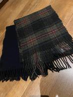Johnstons of Elgin shawl scarf sjaal ruit en effen wol, Verzenden, Johnstons of Elgin, Overige maten, Sjaal