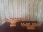 Zweedse houten kandelaars vanaf € 12,50, Gebruikt, Ophalen of Verzenden, Hout, Kandelaar