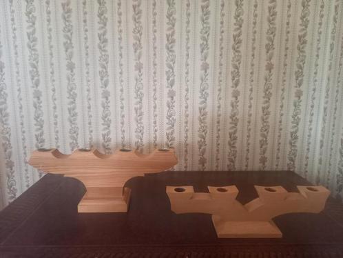 Zweedse houten kandelaars vanaf € 12,50, Huis en Inrichting, Woonaccessoires | Kandelaars en Kaarsen, Gebruikt, Kandelaar, Minder dan 25 cm