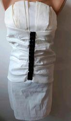Elegante witte strapless jurk , maat xs, Emamoda, Wit, Ophalen of Verzenden, Zo goed als nieuw