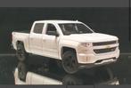 Witte Chevrolet Silverado  jaar 2017 welly 1:24, Ophalen of Verzenden, Nieuw, Auto, Overige merken