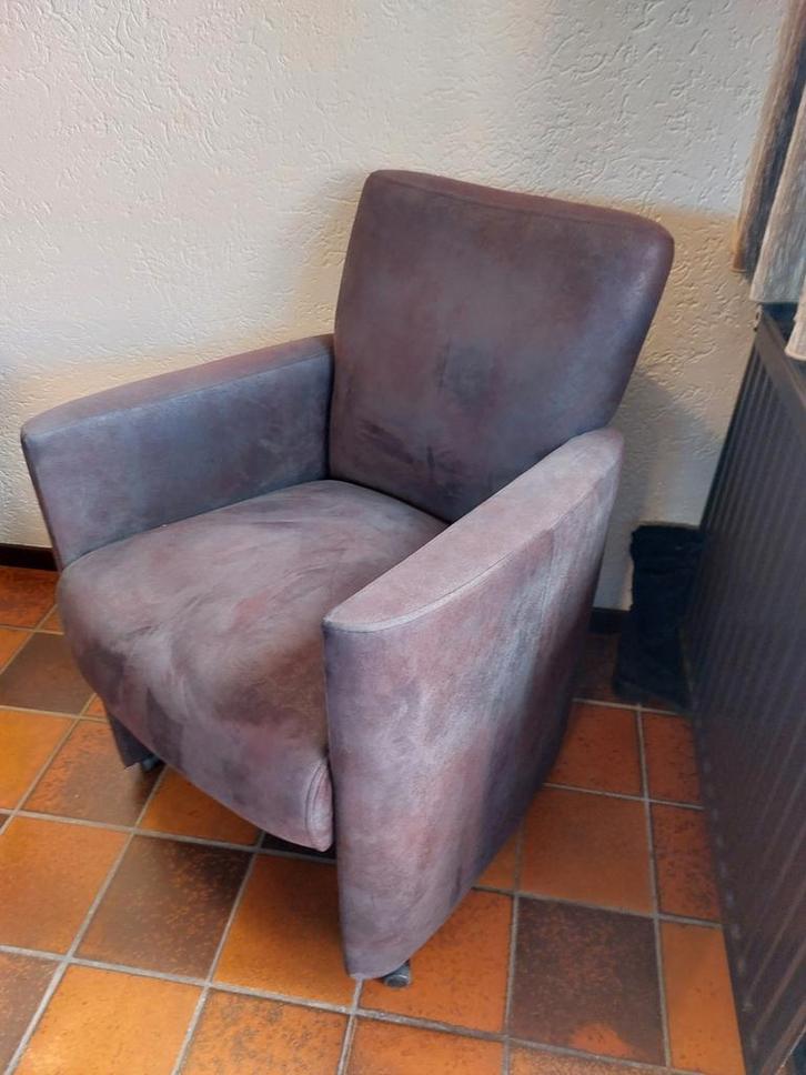 Vintage fauteuil, Huis en Inrichting, Fauteuils, Gebruikt, Stof, 75 tot 100 cm, 75 tot 100 cm, Ophalen