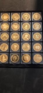 Vergulde  herdenkingsmunten collectie koninklijk huis, Ophalen of Verzenden, Zilver