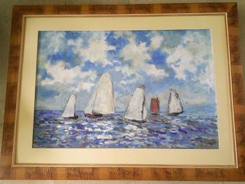 5 zeilboten op het water '97 - Jelle Hoogstra 1924-2003 beschikbaar voor biedingen