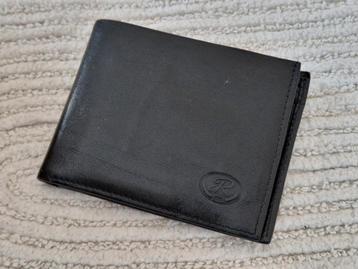 Zwarte, leren heren portemonnee, merk HJ de Rooy  beschikbaar voor biedingen