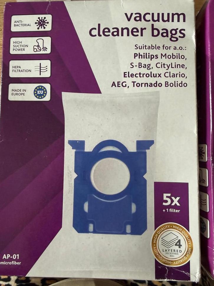 Stofzuigerzakken - 5 stuks + 1 filter, Witgoed en Apparatuur, Stofzuigers, Nieuw, Stofzuiger, Stofzak, Ophalen of Verzenden