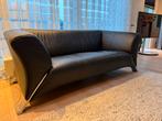 Rolf Benz Bankstel type 322 - 3-zits, 2.5-zits - Zwart Leder, Ophalen, Gebruikt, Rechte bank, 200 tot 250 cm