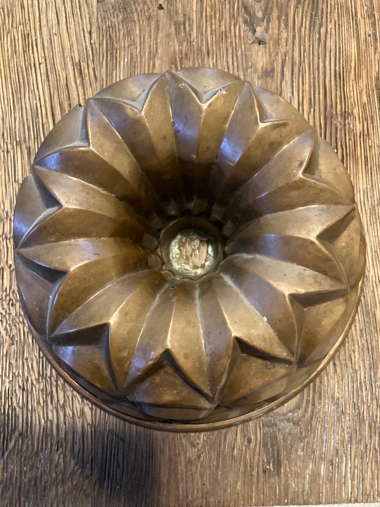 Antieke koperen puddingvorm, Ophalen of Verzenden, Koper