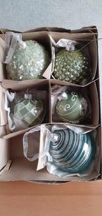 5 prachtig groene kerstballen, Diversen, Kerst, Ophalen, Zo goed als nieuw