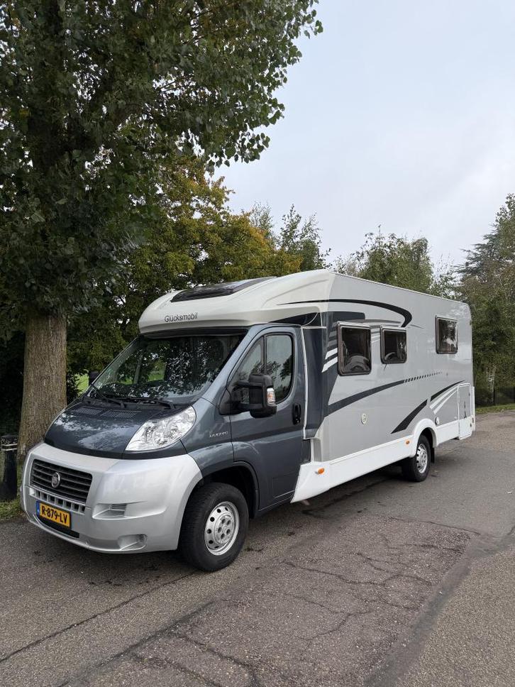 Dethleffs Glucksmobil 69 T met Queensbed en 2x Airco  2014, Caravans en Kamperen, Campers, Bedrijf, tot en met 3, Half-integraal