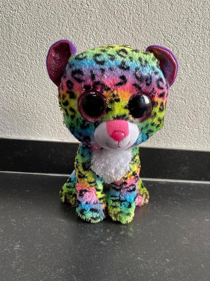 Ty Beanie Boo Regenboog Luipaard, Kinderen en Baby's, Speelgoed | Knuffels en Pluche, Zo goed als nieuw, Overige typen, Ophalen of Verzenden