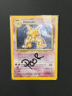 Alakazam holo pokemkn base set 1/102, Ophalen of Verzenden, Zo goed als nieuw, Losse kaart