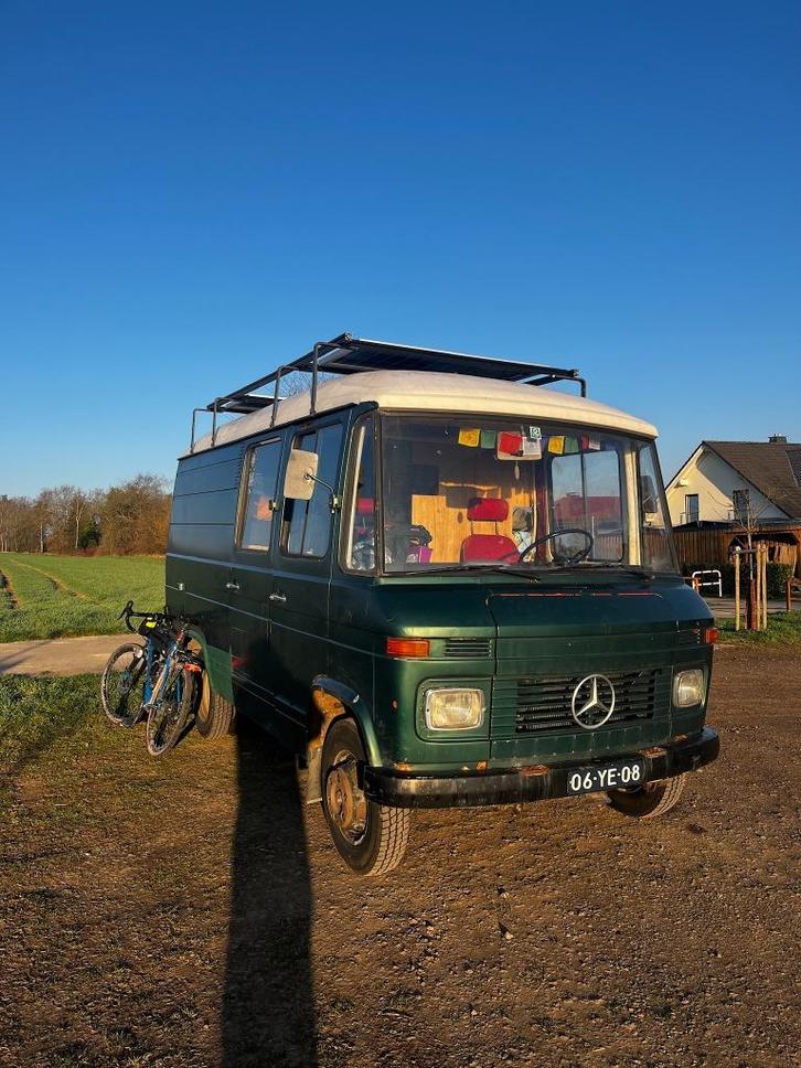 Mercedes dudo 408 unieke off grid oldtimer camper LPG (508), Caravans en Kamperen, Campers, Particulier, tot en met 3, Buscamper of Camperbus