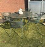 Metalen tuinset, Tuin en Terras, Tuinsets en Loungesets, Ophalen, Overige materialen, 4 zitplaatsen
