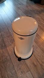 Wesco vuilnisbak crème, Ophalen, Kunststof, Gebruikt, Met pedaal