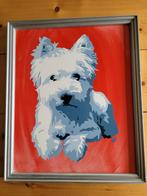 Schildering West Highland White Terrier Westie, Antiek en Kunst, Kunst | Schilderijen | Abstract, Ophalen of Verzenden