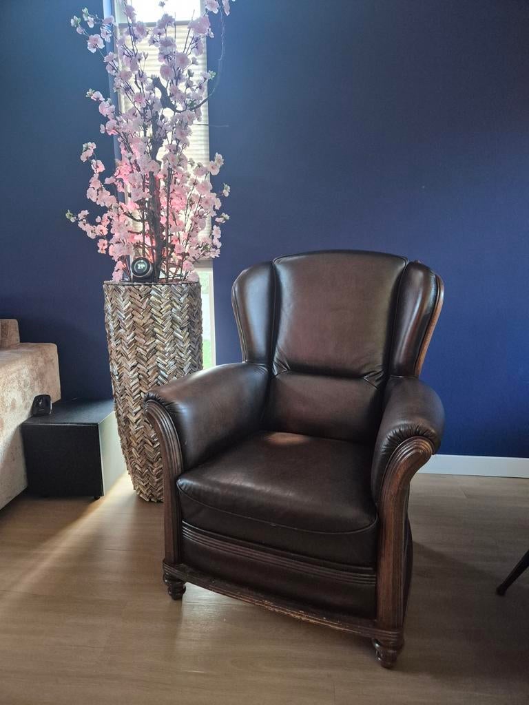 2x chesterfield look feautuille, Ophalen of Verzenden, 75 tot 100 cm, Leer