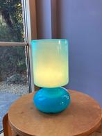 Vintage IKEA Lykta lamp (blauw), Huis en Inrichting, Lampen | Tafellampen, Ophalen, Zo goed als nieuw, Glas, Minder dan 50 cm