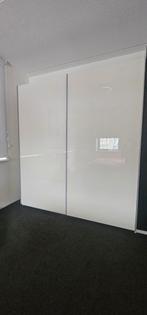Hoogglans witte kledingkast 220 x 200 cm – goede staat, 200 cm of meer, Ophalen of Verzenden, Zo goed als nieuw, 200 cm of meer